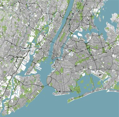 New York City, Ny, ABD Haritası