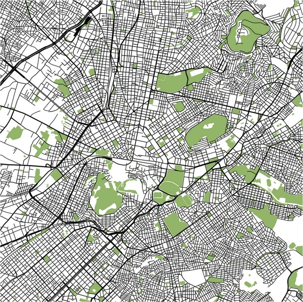 Mapa města Athény, Řecko — Stockový vektor