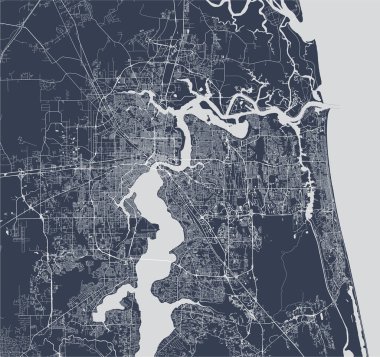 Jacksonville, Florida, ABD haritası.