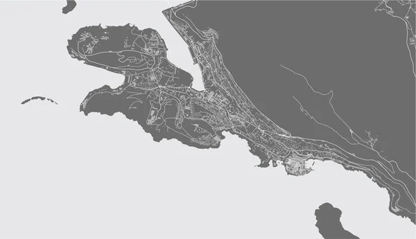 Mappa della città di Dubrovnik, Croazia — Vettoriale Stock