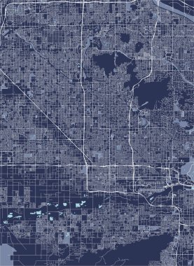 Phoenix, Arizona, ABD haritası.