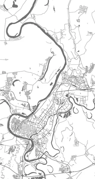 Mapa da cidade de Ufa, Rússia —  Vetores de Stock