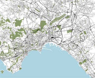 Napoli şehir, Campania, İtalya Haritası