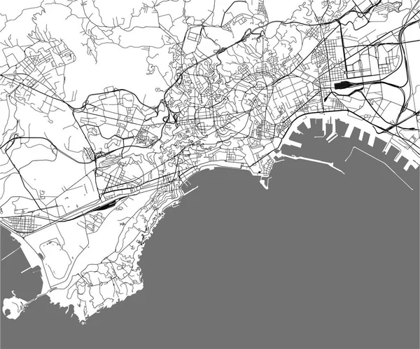 Mapa miasta Neapol, Campania, Włochy — Wektor stockowy