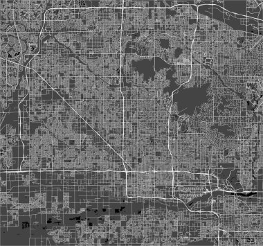 Phoenix, Arizona, ABD haritası.