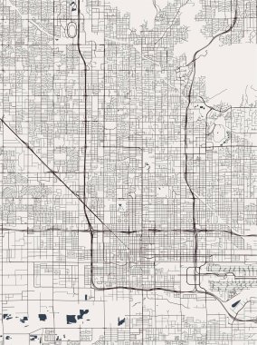 Phoenix, Arizona, ABD haritası.