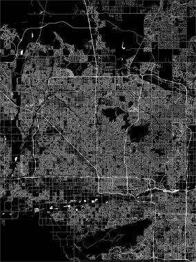Phoenix, Arizona, ABD haritası.