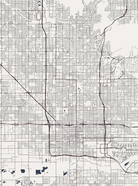 Mapa de la ciudad de Phoenix, Arizona, USA — Vector de stock