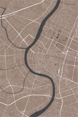 Bangkok, Tayland şehrinin haritası