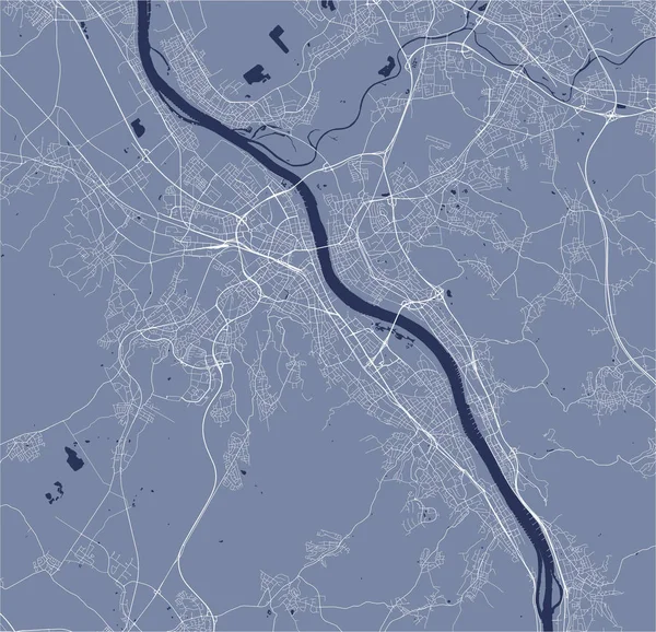 Mapa da cidade de Bonn, Alemanha — Vetor de Stock