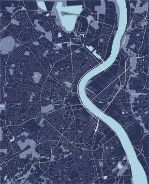 Bordeaux şehrinin haritası, Fransa
