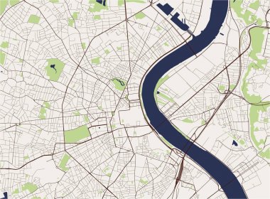 Bordeaux şehrinin haritası, Fransa