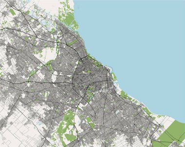 Buenos Aires şehrinin haritası, Arjantin