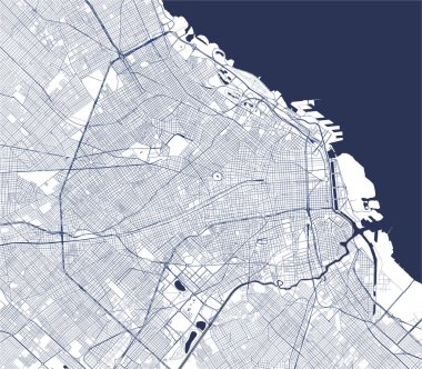 Buenos Aires şehrinin haritası, Arjantin