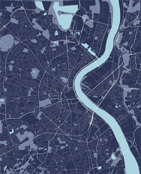 map of the city of Bordeaux, France