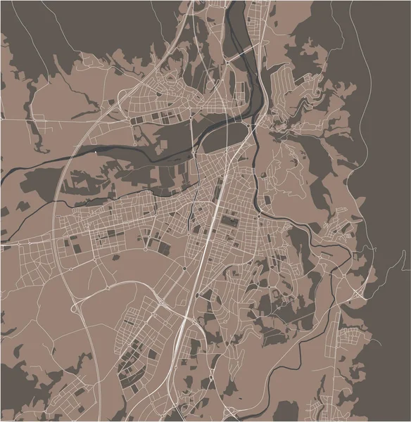 Карта міста Жірона, Іспанія — стоковий вектор