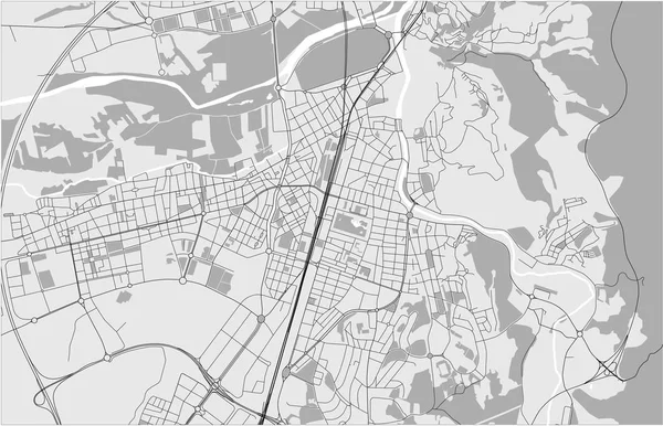 西班牙赫罗纳市地图 — 图库矢量图片