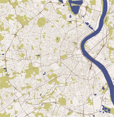 Bordeaux şehrinin haritası, Fransa
