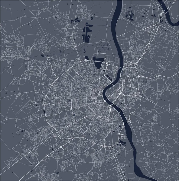 Mapa da cidade de Bordéus, França —  Vetores de Stock