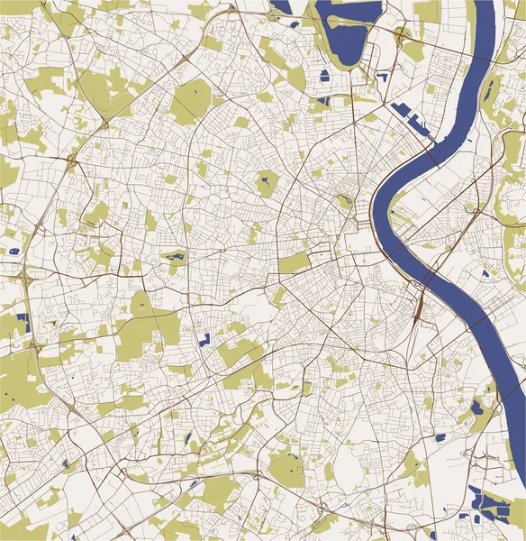 Χάρτη της πόλης του Μπορντό, Γαλλία — Διανυσματικό Αρχείο