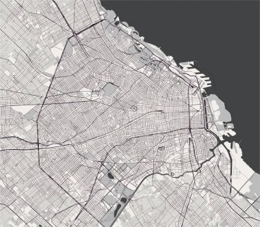 Buenos Aires şehrinin haritası, Arjantin