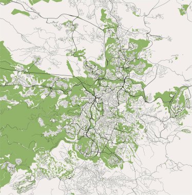 Kudüs şehrinin haritası, İsrail
