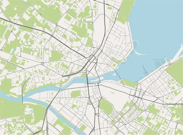 Mapa de la ciudad de Ginebra, Suiza — Vector de stock