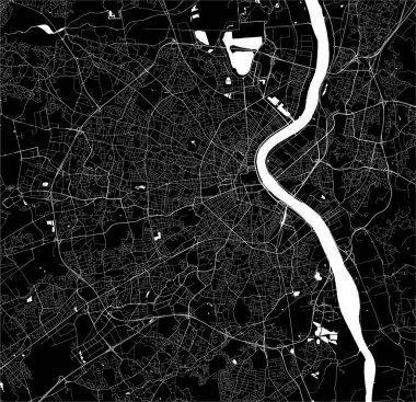 Bordeaux şehrinin haritası, Fransa