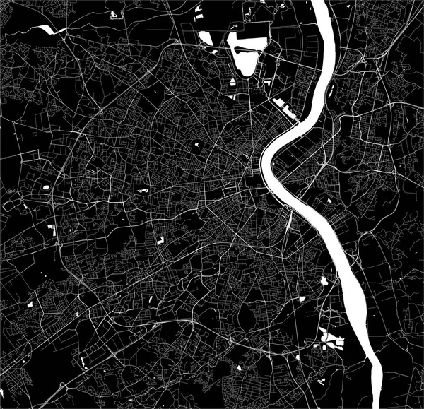 Karte der Stadt Bordeaux, Frankreich — Stockvektor