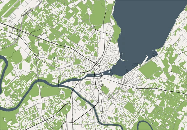 瑞士日内瓦市地图 — 图库矢量图片