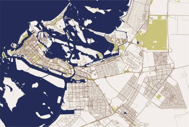 Abu Dabi şehrinin haritası, Birleşik Arap Emirlikleri Bae