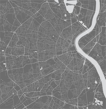 Bordeaux şehrinin haritası, Fransa