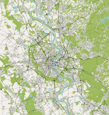 Köln şehrinin haritası, Almanya