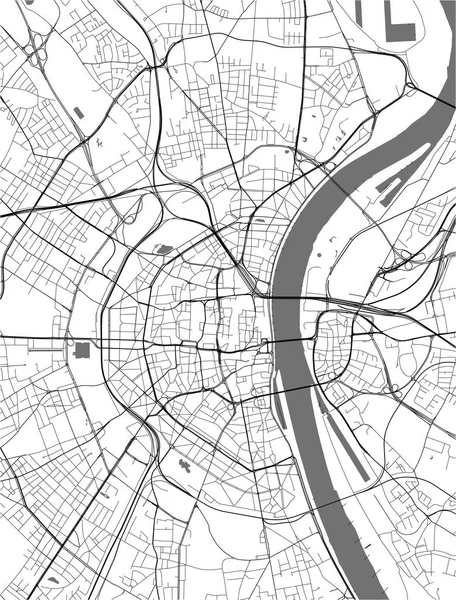 Mapa da cidade de Colônia, Alemanha — Vetor de Stock