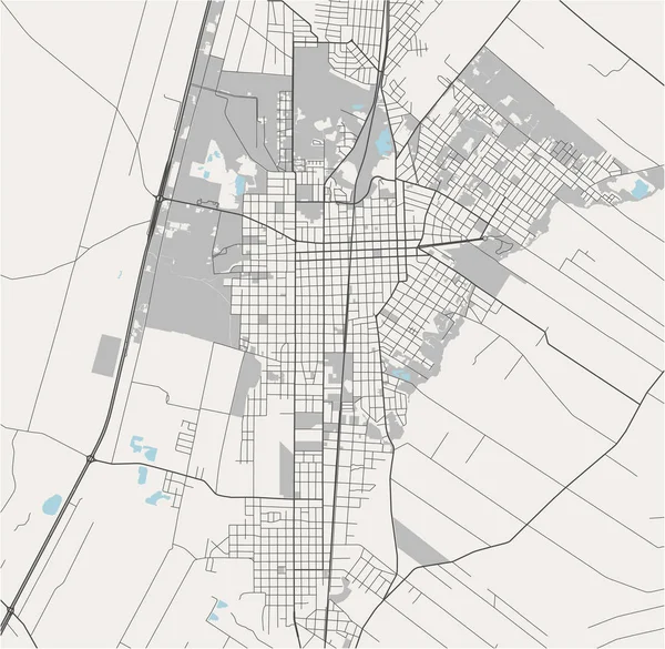 Carte de la ville de Las Piedras, La Paz, Uruguay — Image vectorielle