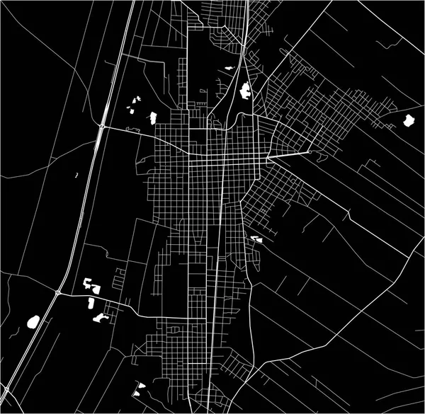 Mapa de la ciudad de Las Piedras, La Paz, Uruguay — Archivo Imágenes Vectoriales