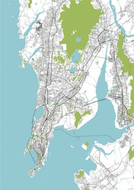 Mumbai şehrinin haritası, Hindistan'ın Maharashtra eyaleti