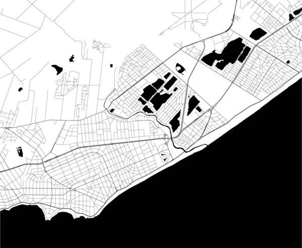 Карта города Пасо-де-Карраско, Уругвай, Южная Америка — стоковый вектор