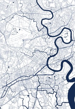 Ho Chi Minh City, Vietnam şehrinin haritası