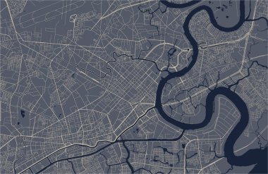 Ho Chi Minh City, Vietnam şehrinin haritası