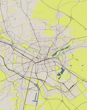Nürnberg şehrinin haritası, Almanya