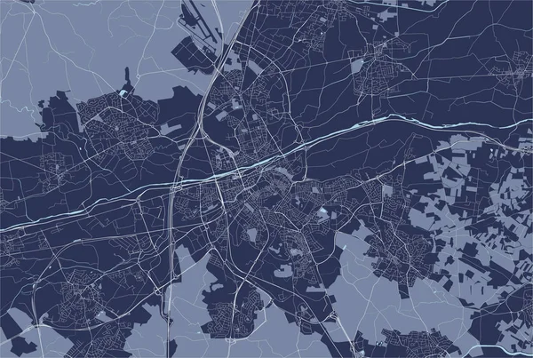 Perpignan şehrinin haritası, Fransa