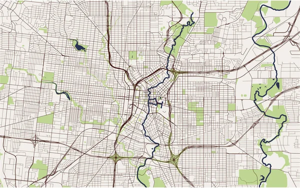 Map of the city of San Antonio, Texas, USA — Stock Vector