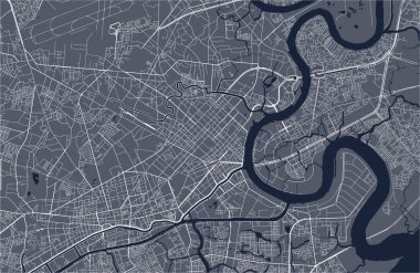 Ho Chi Minh City, Vietnam şehrinin haritası