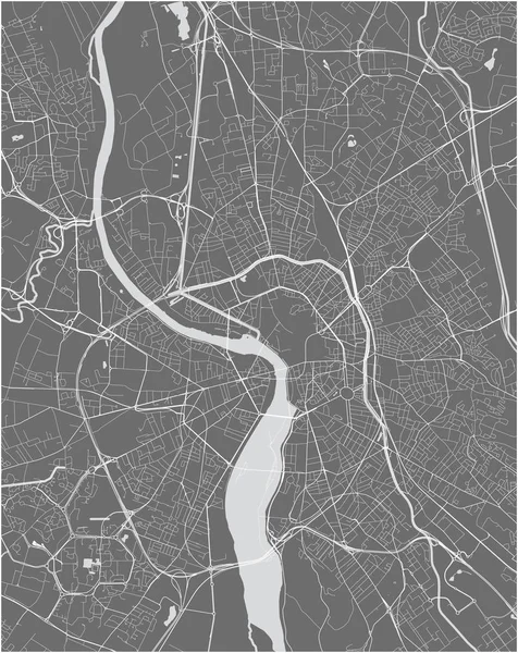 Karte der Stadt Toulouse, Frankreich — Stockvektor
