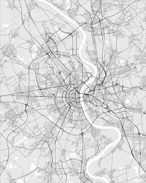 ケルン市の地図, ドイツ — ストックベクタ