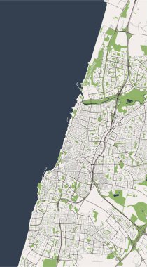 Tel Aviv şehrinin haritası, Yafo,Yafa, İsrail