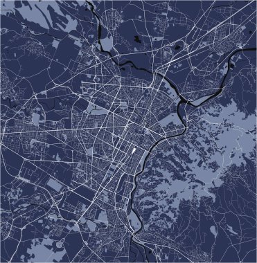 Torino şehrinin haritası, Torino, İtalya