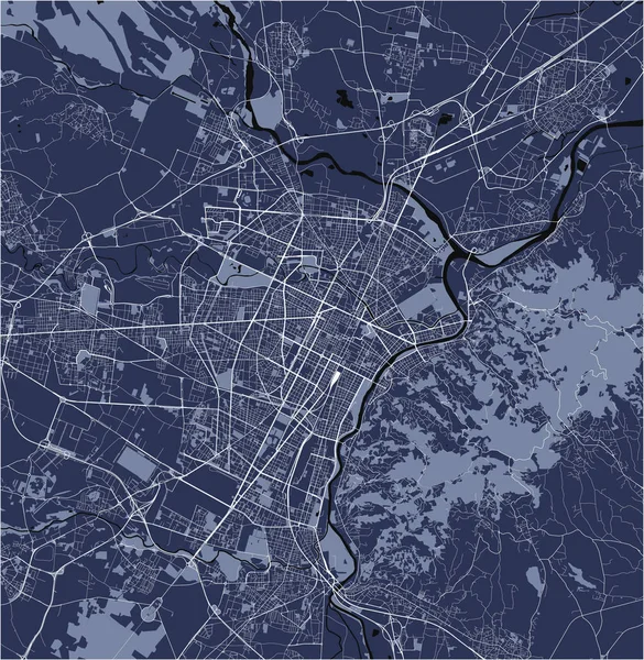 Mapa da cidade de Torino, Turim, Itália — Vetor de Stock