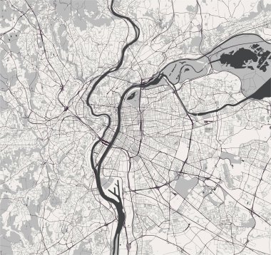Lyon şehrinin haritası, Fransa